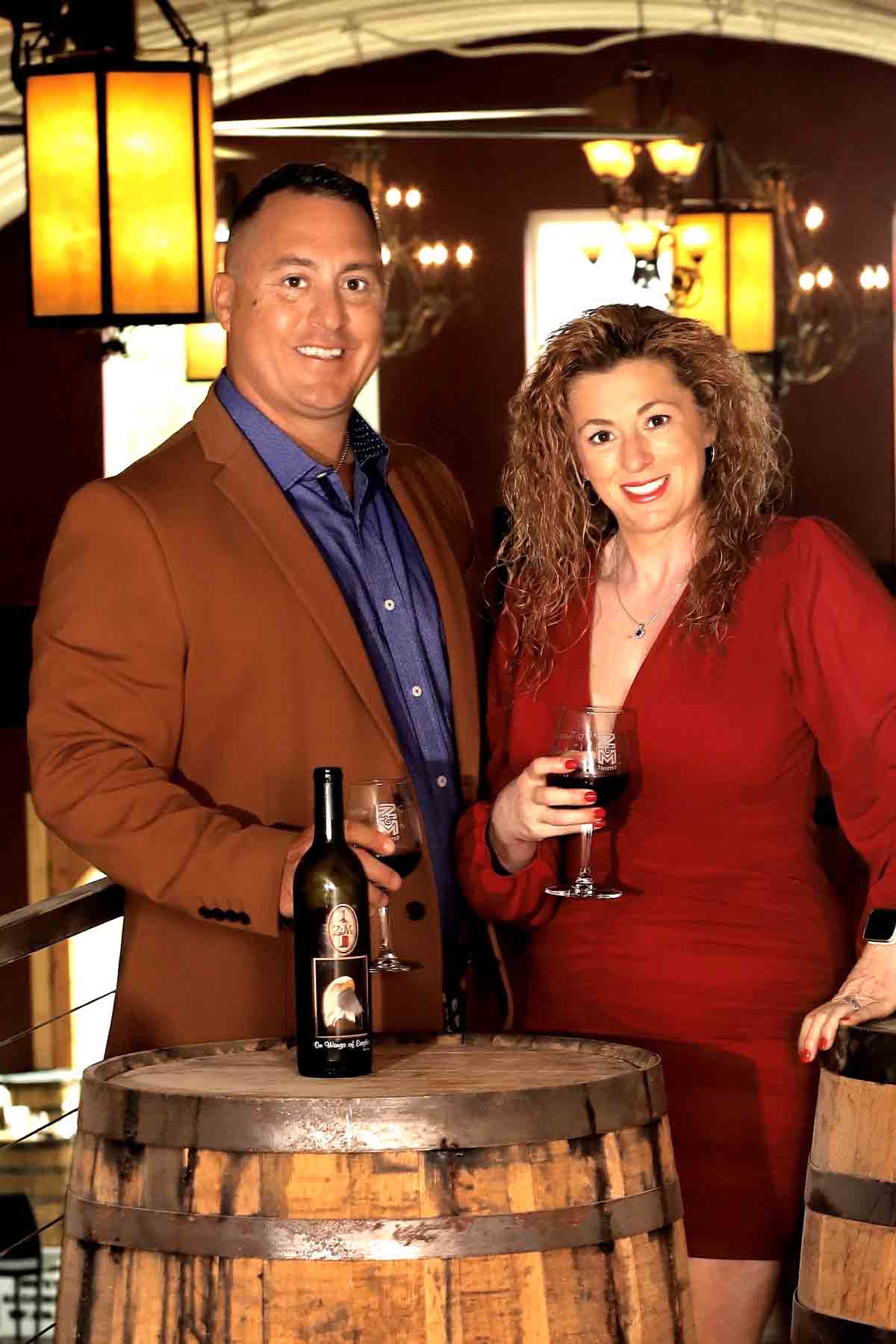 Bryan and Gina Zesiger love to welcome visitors to their tasting room.