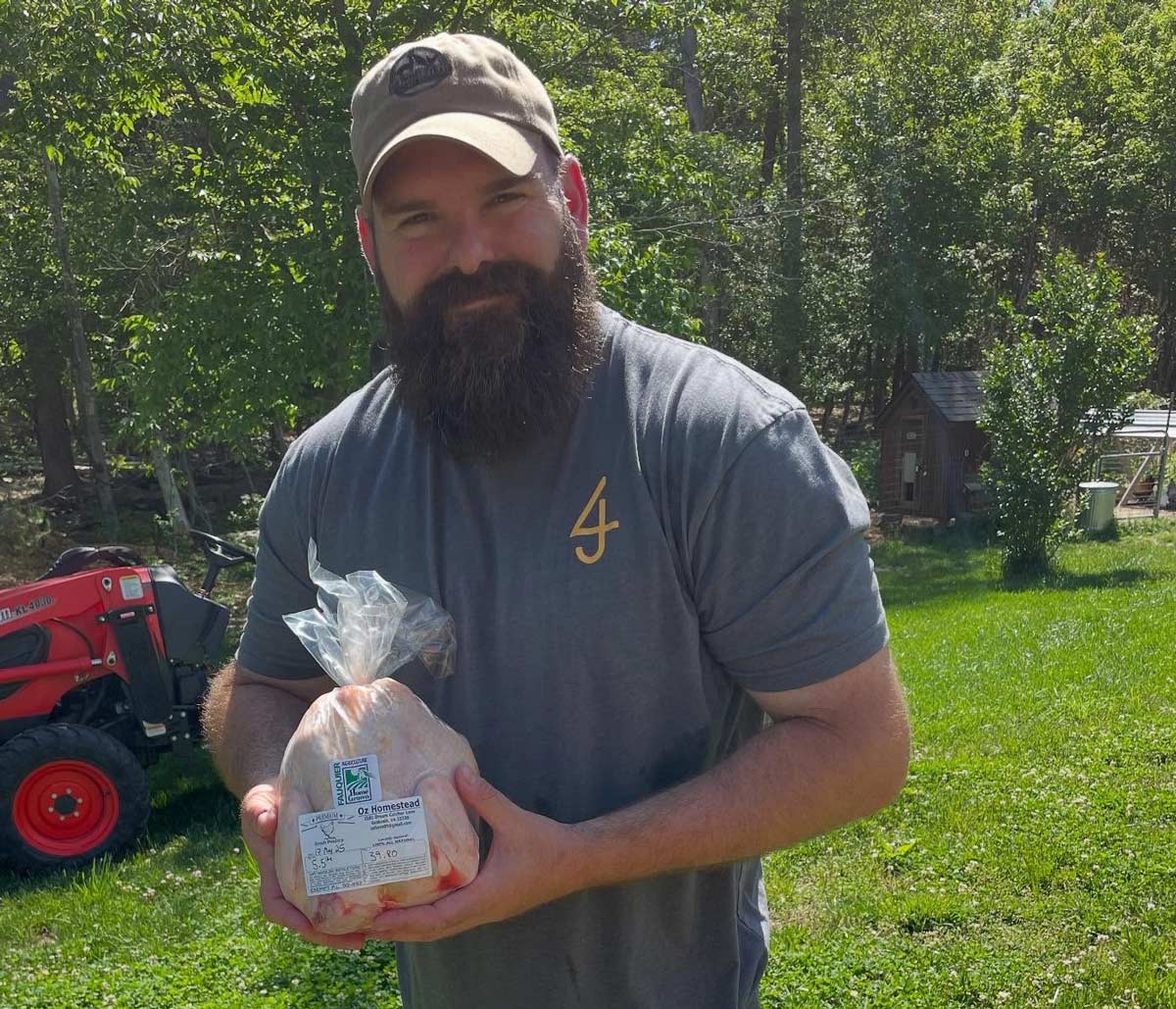 mark with packaged bird