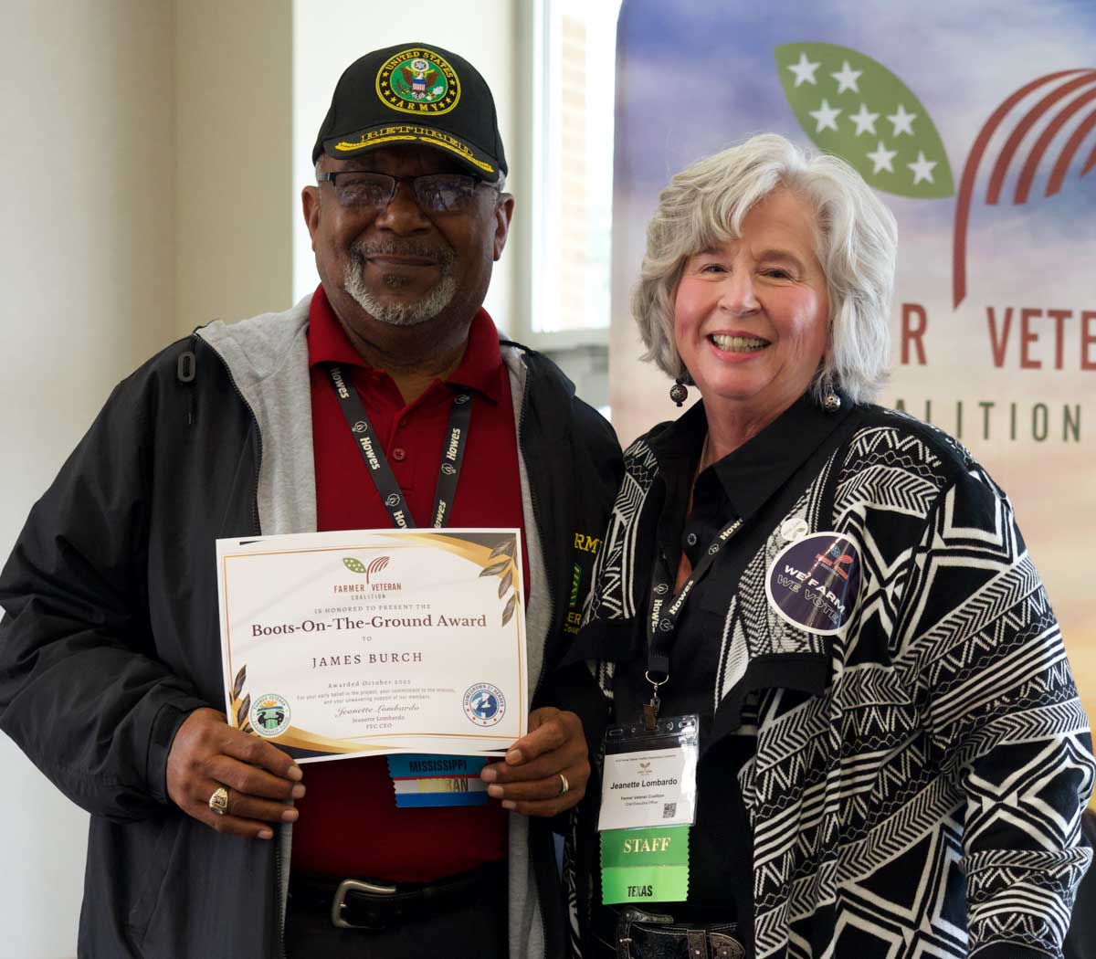 boots on the ground award james burch